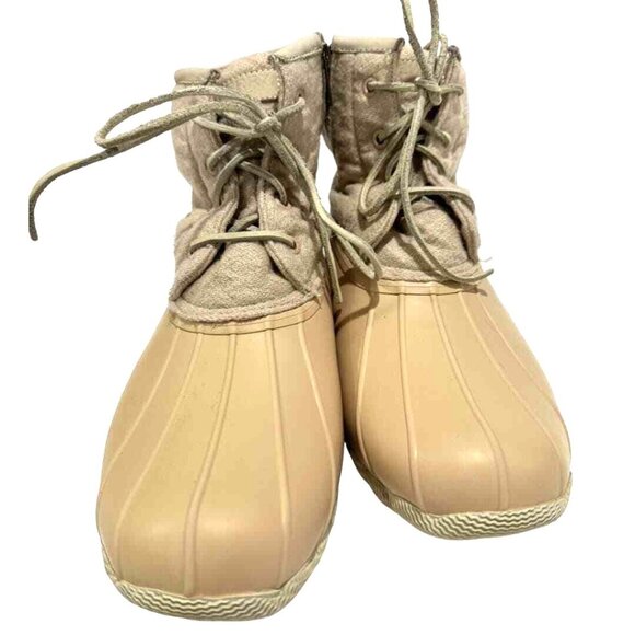 Sperry Pink Womens Duck Boots Rain STS82038 Shoes Size 10 Wool Lined Waterproof - Picture 4 of 11